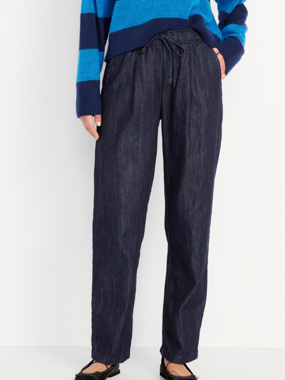 Old Navy Billie Women's Navy Drawstring Jeans